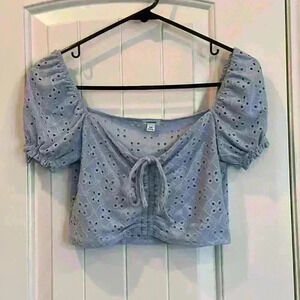 GARAGE Eyelet Crop Top